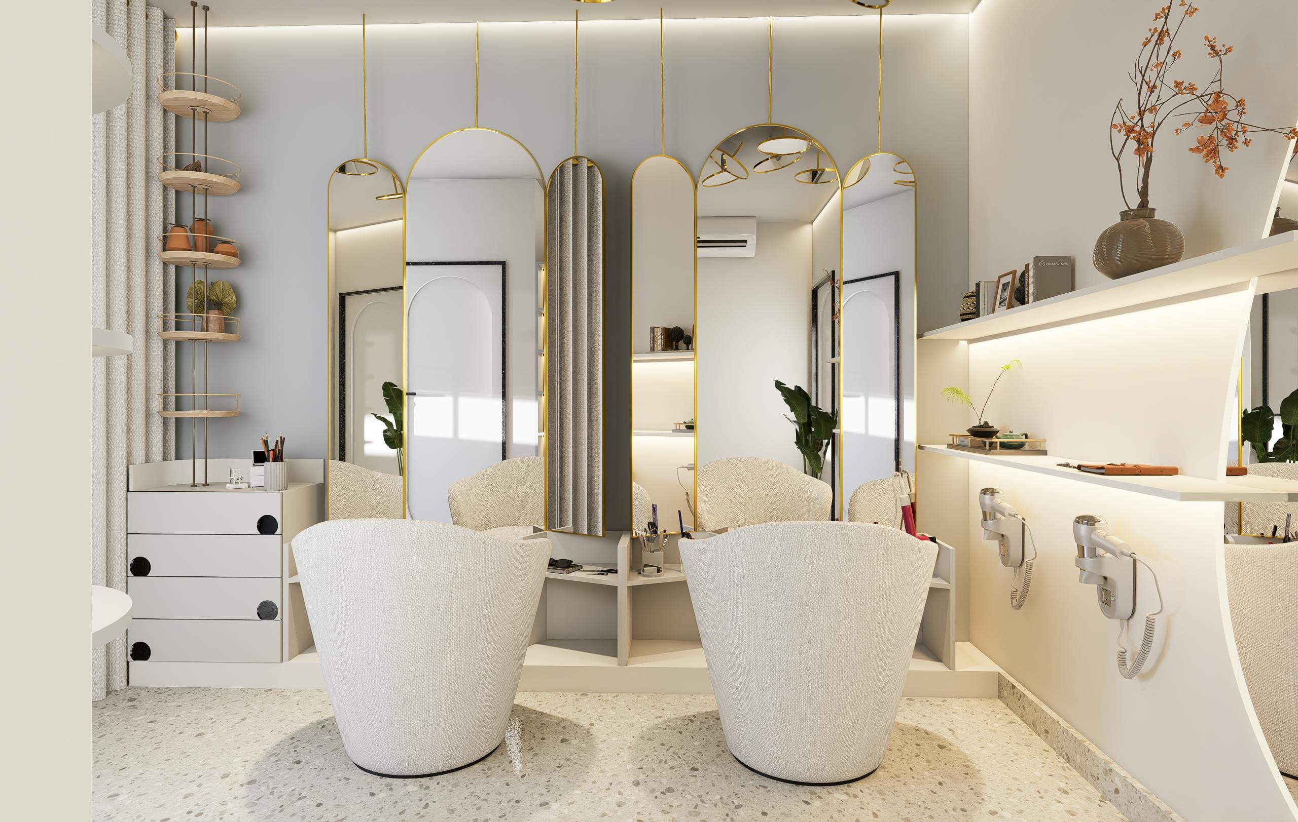 Intérieur d'un salon élégant